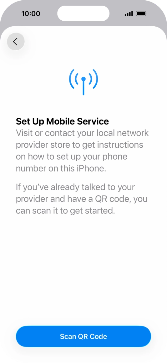 Press Scan QR Code. Press Scan QR Code.