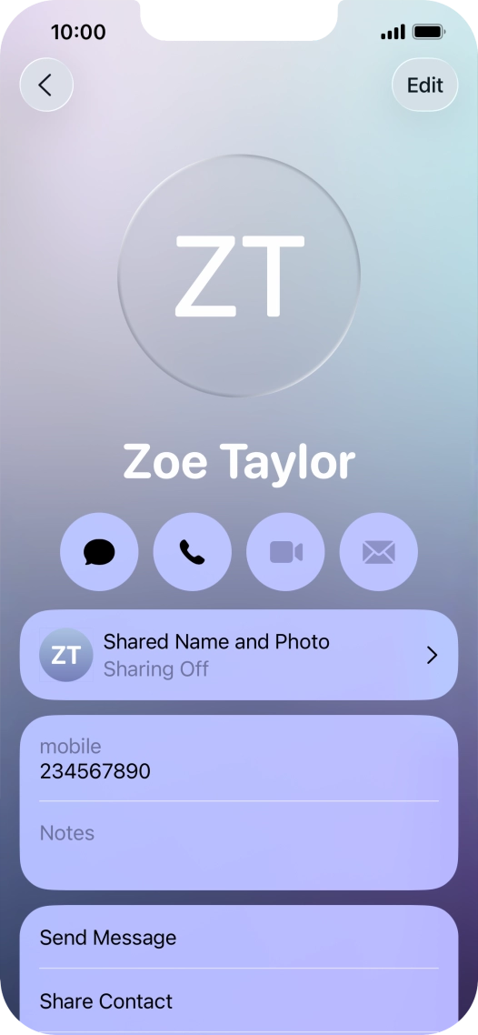 Press Shared Name and Photo. Press Shared Name and Photo.