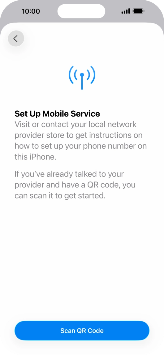 Press Scan QR Code. Press Scan QR Code.
