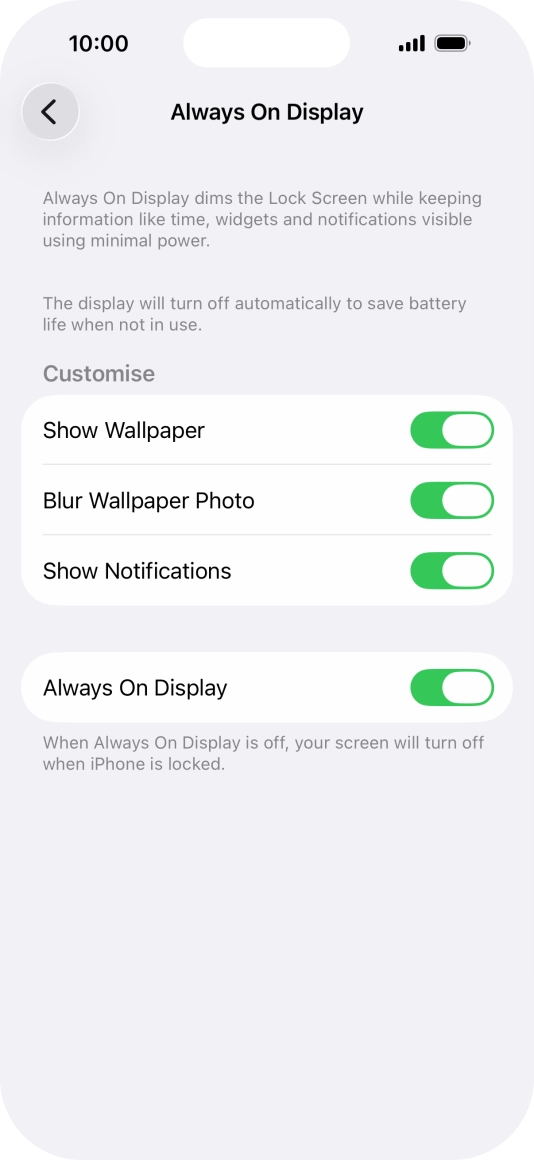 Press the indicator next to Press the indicator next to