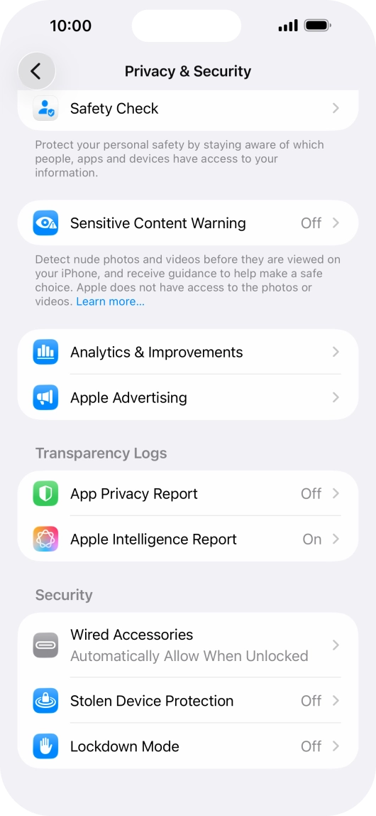 Press App Privacy Report. Press App Privacy Report.