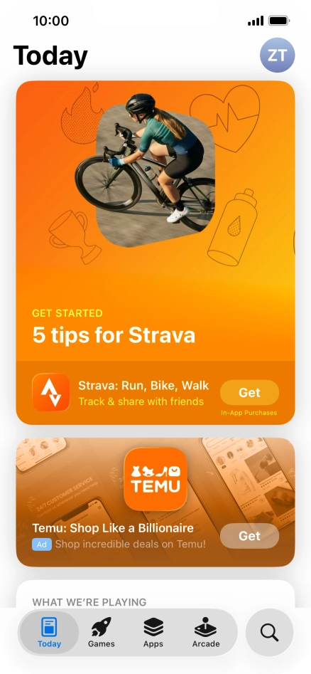 Press the search icon. Press the search icon.