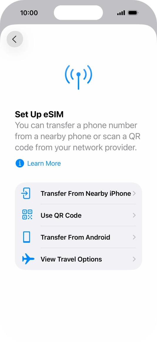 Press Use QR Code. Press Use QR Code.