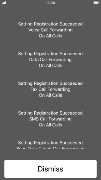 Press Dismiss. Press Dismiss.