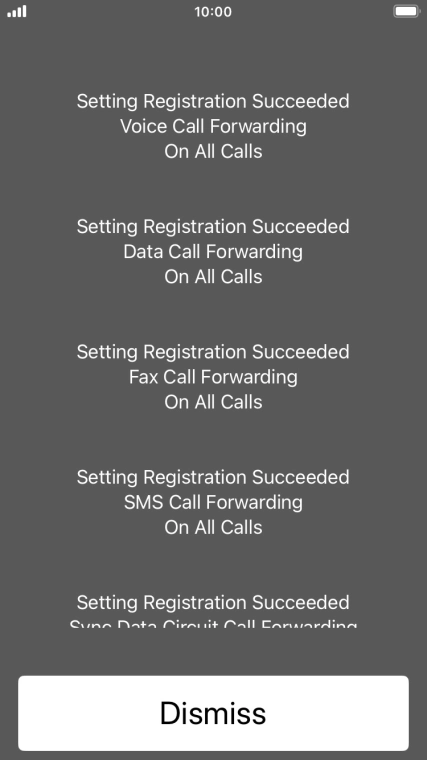 Press Dismiss. Press Dismiss.