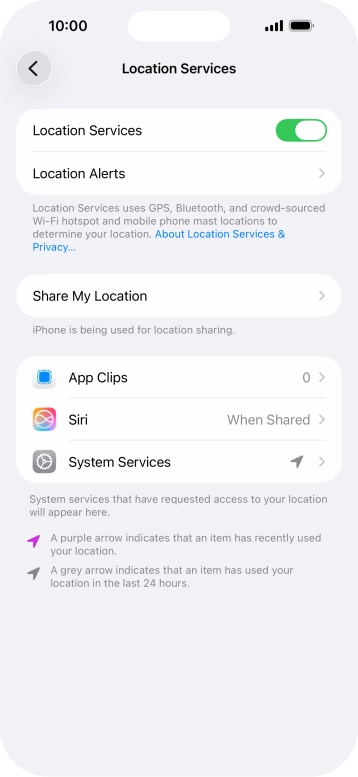 Press the required app. Press the required app.