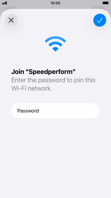 Press the confirm icon. Press the confirm icon.