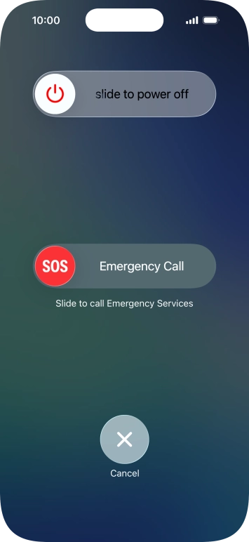 Press and drag the power off icon right. Press and drag the power off icon right.