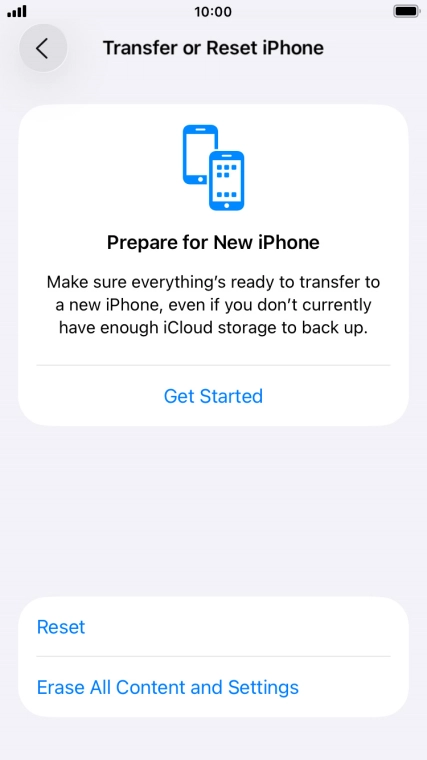 Press Reset. Press Reset.