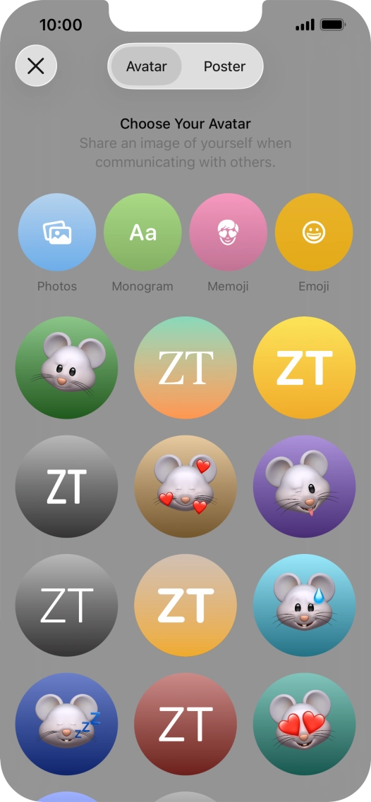 Press the required category and follow the instructions on the screen to select and save the required picture to your Contact Poster. Press the required category and follow the instructions on the screen to select and save the required picture to your Contact Poster.