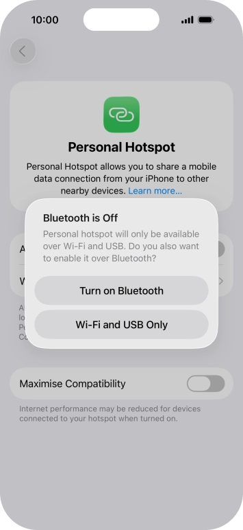 If Wi-Fi is turned on, press Wi-Fi and USB Only. If Wi-Fi is turned on, press Wi-Fi and USB Only.