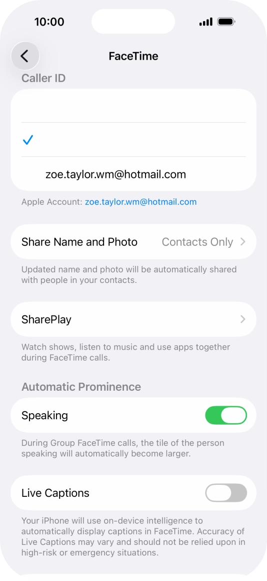 Press the required setting below Press the required setting below
