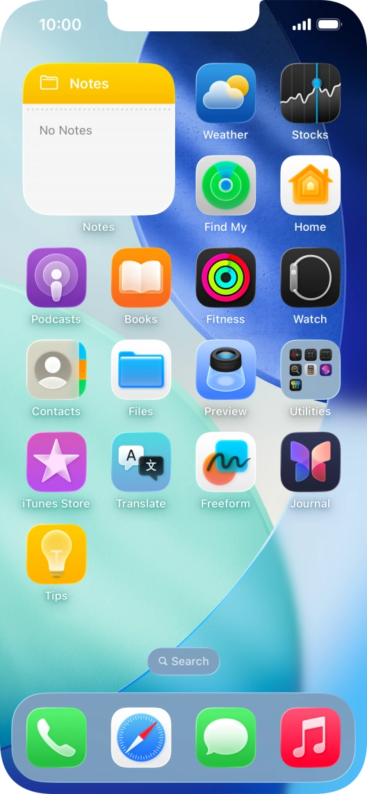 If you're using a Widget Stack: slide up or down on the stack to select the required widget. If you're using a Widget Stack: slide up or down on the stack to select the required widget.