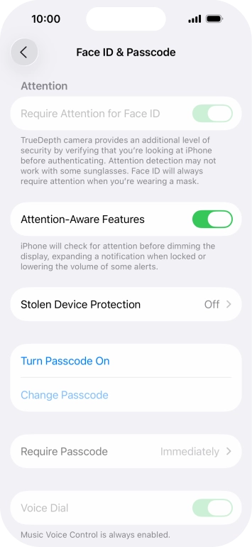 Press Turn Passcode On and key in a phone lock code of your own choice twice. Press Turn Passcode On and key in a phone lock code of your own choice twice.