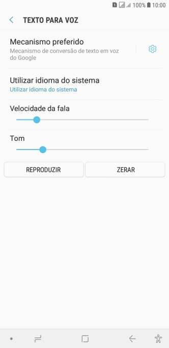 Pressione o ícone de configurações, e siga as instruções da tela para selecionar as configurações desejadas. Pressione o ícone de configurações, e siga as instruções da tela para selecionar as configurações desejadas.