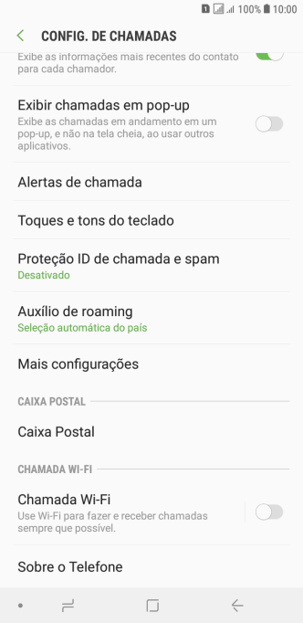 Pressione Mais configurações. Pressione Mais configurações.