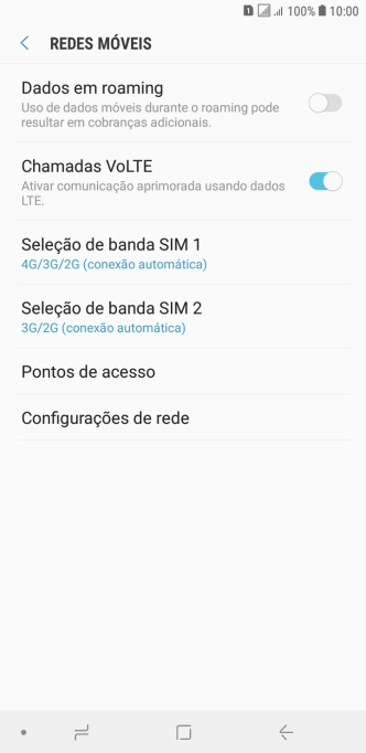 Pressione Configurações de rede. Pressione Configurações de rede.