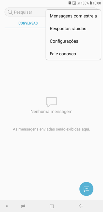 Pressione Configurações. Pressione Configurações.