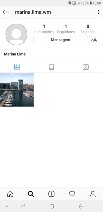 Pressione o ícone de busca. Pressione o ícone de busca.