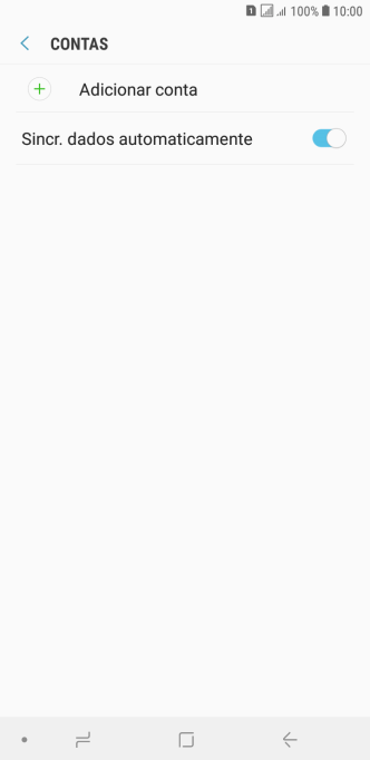 Pressione Adicionar conta. Pressione Adicionar conta.
