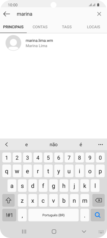 Pressione o usuário desejado. Pressione o usuário desejado.