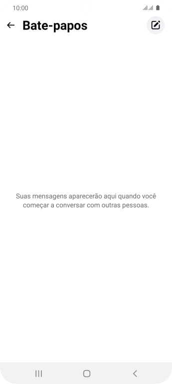 Pressione o ícone de nova mensagem. Pressione o ícone de nova mensagem.