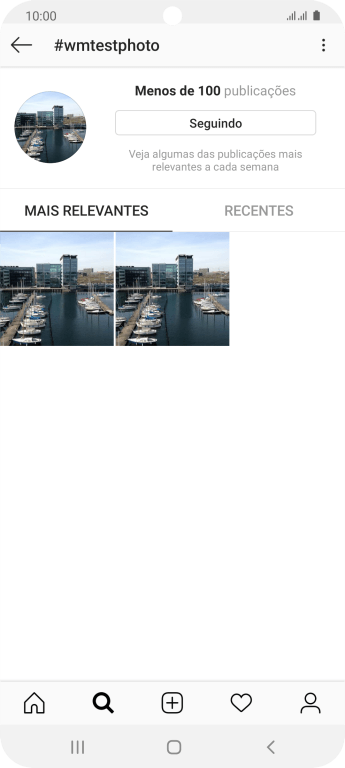 Pressione o ícone de novo post. Pressione o ícone de novo post.