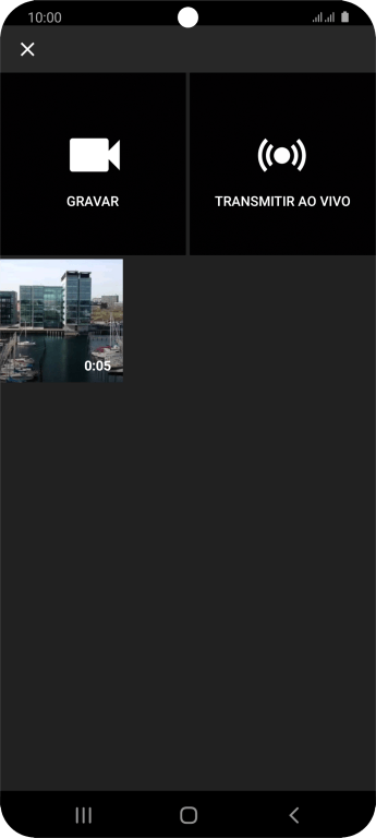 Pressione o vídeo desejado. Pressione o vídeo desejado.