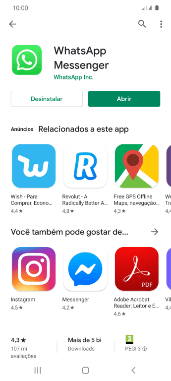 Pressione a tecla de início para voltar à tela inicial. Pressione a tecla de início para voltar à tela inicial.