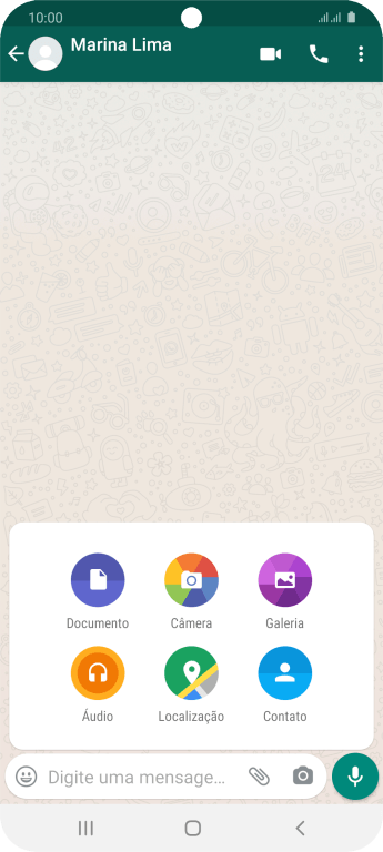 Pressione Galeria, e navegue até a pasta desejada. Pressione Galeria, e navegue até a pasta desejada.