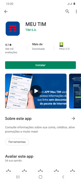 Pressione Instalar, e siga as indicações da tela para instalar o app. Pressione Instalar, e siga as indicações da tela para instalar o app.