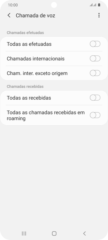 Pressione o indicador ao lado do tipo de bloqueio desejado para ativar ou desativar a função. Pressione o indicador ao lado do tipo de bloqueio desejado para ativar ou desativar a função.
