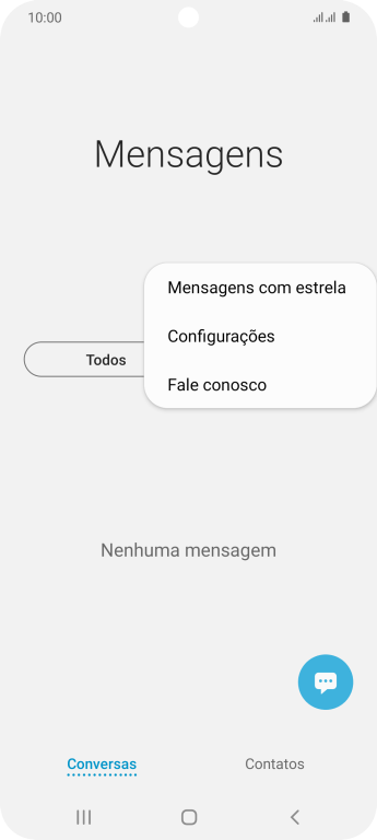 Pressione Configurações. Pressione Configurações.