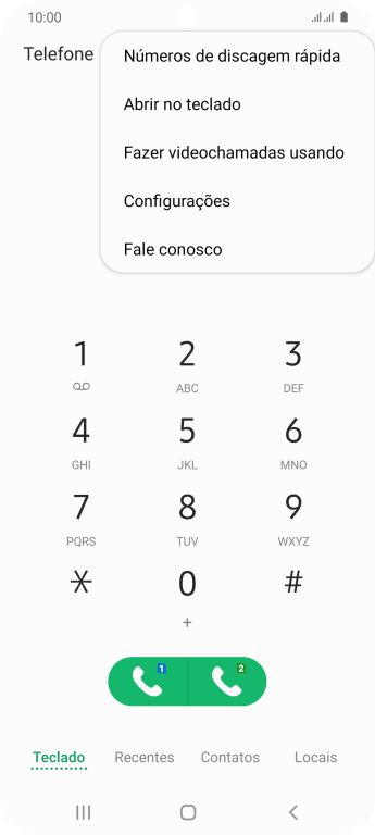 Pressione Configurações. Pressione Configurações.
