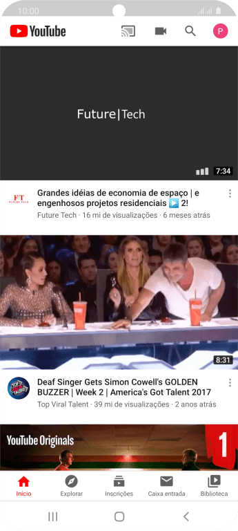 Pressione o ícone de fazer upload. Pressione o ícone de fazer upload.
