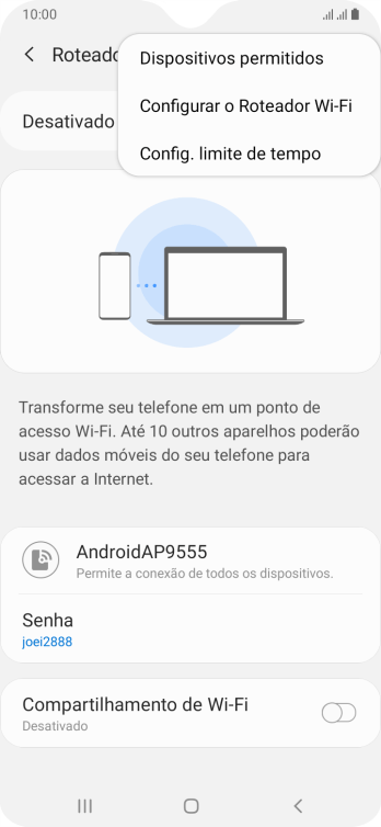 Pressione Configurar o Roteador Wi-Fi. Pressione Configurar o Roteador Wi-Fi.
