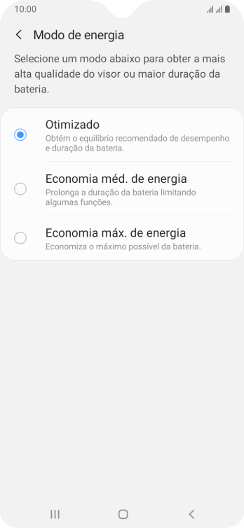 Pressione o tipo de configuração desejada para ativar a função. Pressione o tipo de configuração desejada para ativar a função.
