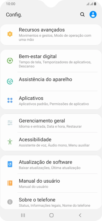 Pressione Assistência do aparelho. Pressione Assistência do aparelho.