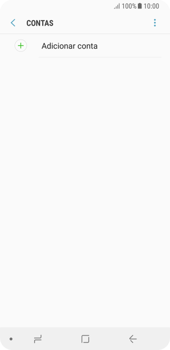 Pressione Adicionar conta. Pressione Adicionar conta.