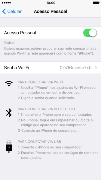 Pressione Senha Wi-Fi, e digite a senha desejada. Pressione Senha Wi-Fi, e digite a senha desejada.