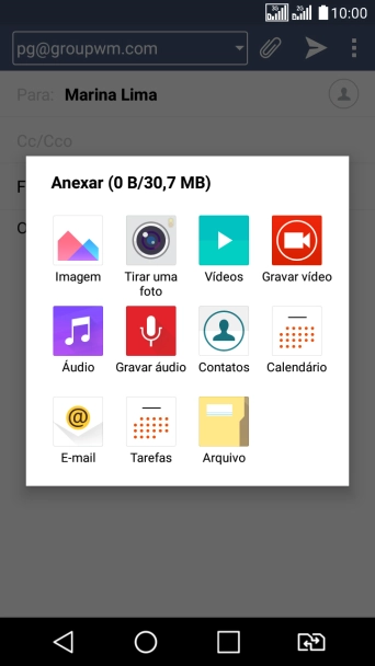 Pressione Arquivo, e navegue até o arquivo desejado. Pressione Arquivo, e navegue até o arquivo desejado.