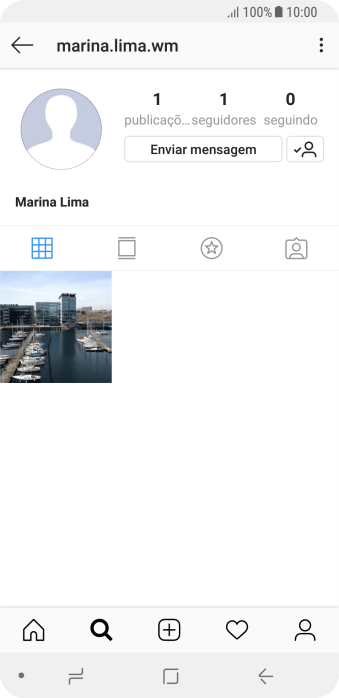 Pressione o ícone de busca. Pressione o ícone de busca.