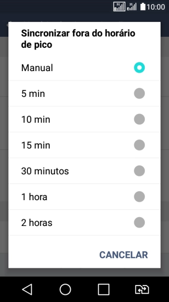 Pressione a configuração desejada. Pressione a configuração desejada.