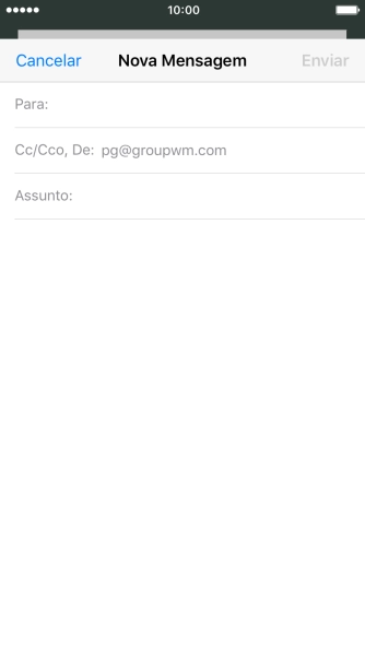 Pressione o campo de busca, e digite as primeiras letras do destinatário. Pressione o campo de busca, e digite as primeiras letras do destinatário.