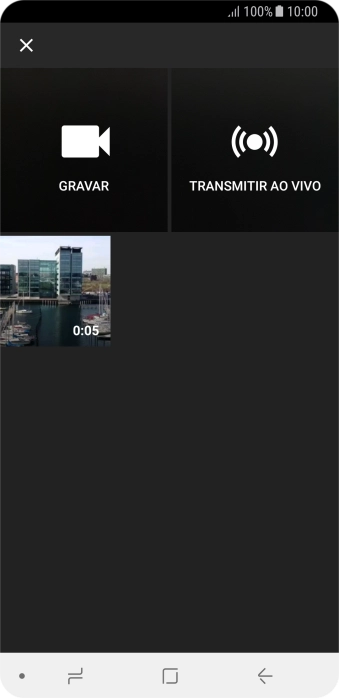 Pressione o vídeo desejado. Pressione o vídeo desejado.