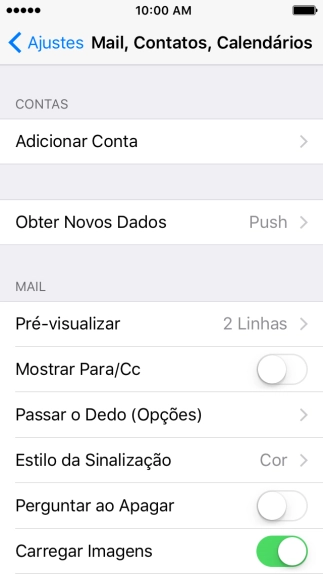 Pressione Adicionar Conta. Pressione Adicionar Conta.