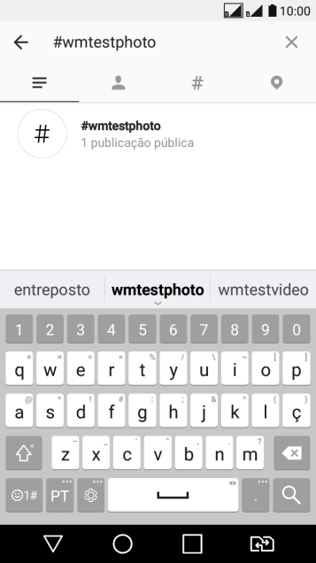 Pressione o hashtag desejado. Pressione o hashtag desejado.