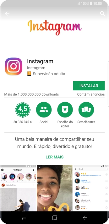 Pressione INSTALAR, e siga as indicações da tela para instalar o app. Pressione INSTALAR, e siga as indicações da tela para instalar o app.