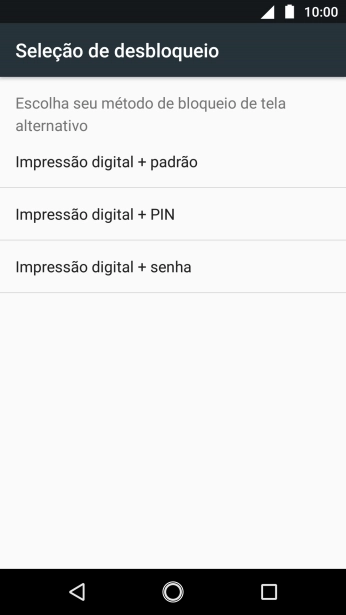 Pressione a configuração desejada, e siga as instruções da tela para criar um código extra. Pressione a configuração desejada, e siga as instruções da tela para criar um código extra.
