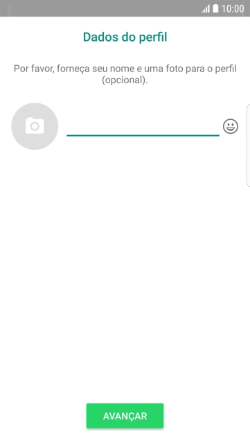 Digite o nome do usuário, e pressione AVANÇAR. Digite o nome do usuário, e pressione AVANÇAR.
